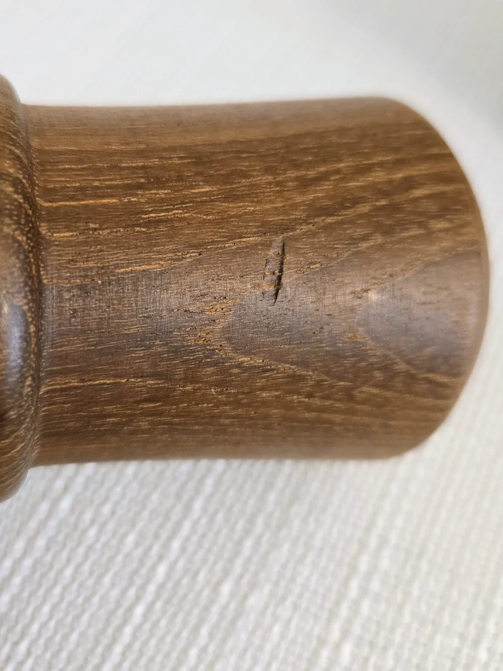 Vtg Dansk Salt & Pepper Shaker Set Blue White Teak Wood Scroll Floral 4
